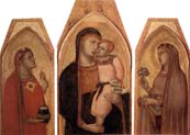 madonna and child with mary magdalene and saint dorothea by Ambrogio Lorenzetti